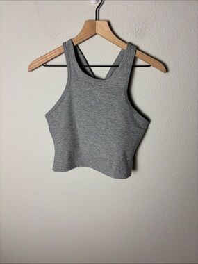 Beyond Yoga Spacedye Studio Cropped Yoga Tank Light Heathered Gray